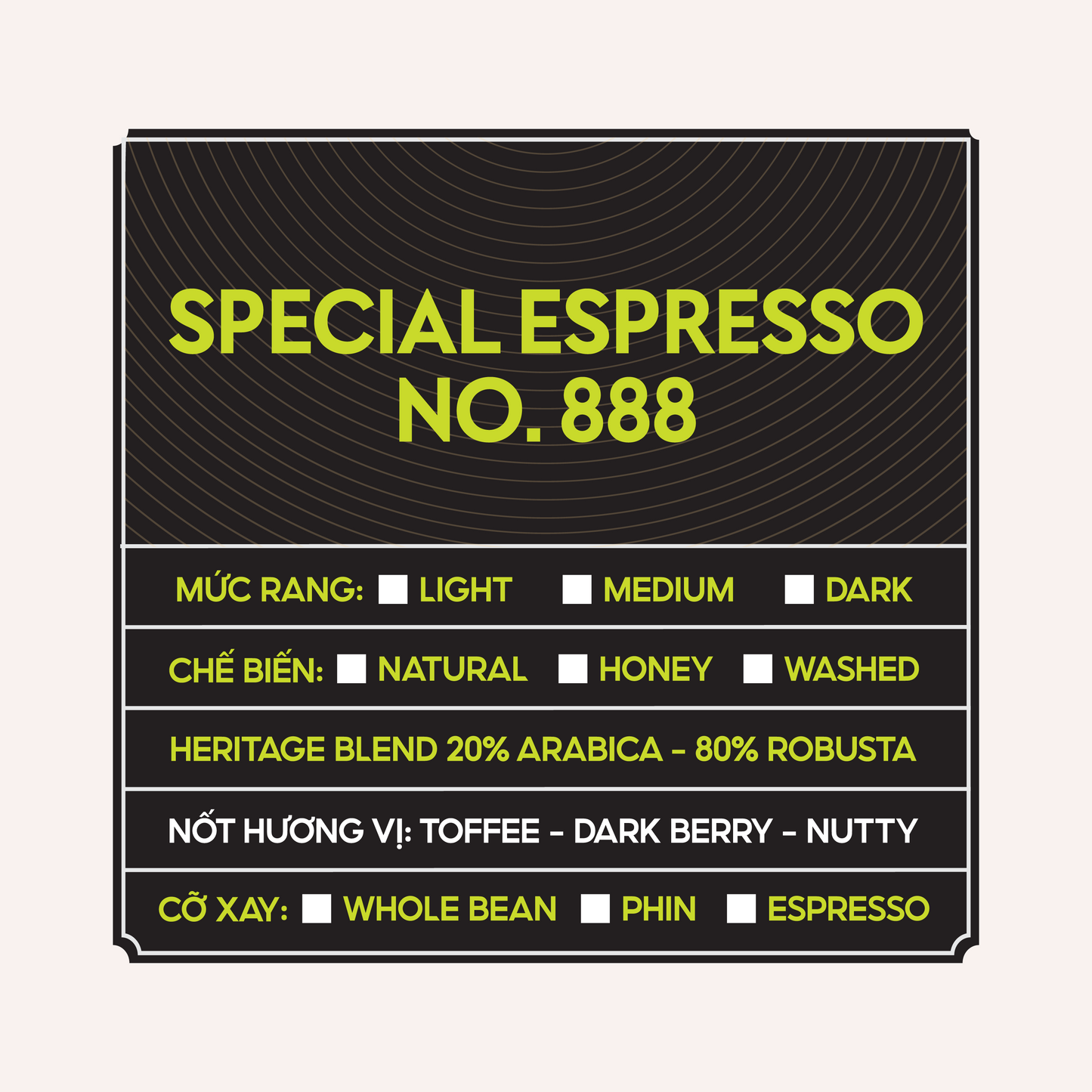 Special Espresso No. 888 - 250G